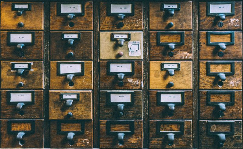 Wooden pigeon hole drawers